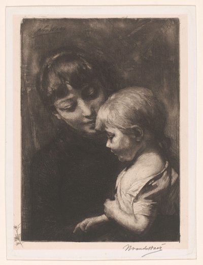 Kvinna med barn av Nicolaas van der Waay (signed by artist)
