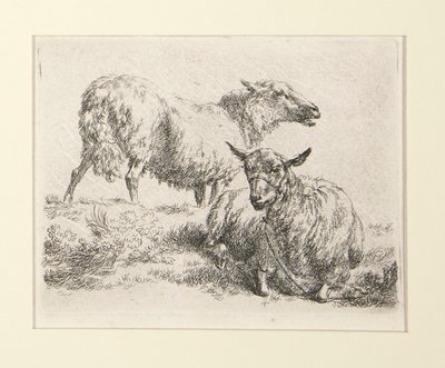 4 etsningar från av Nicolaes Berchem