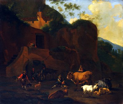 Bönder och boskap, 1600-talet av Nicolaes Berchem
