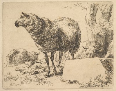 från The Set of Sheep. av Nicolaes Berchem