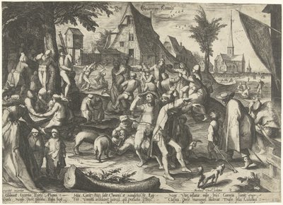 Bondens mässa Der Bouwren Fair (titel på objekt) av Nicolaes Jansz. Clock