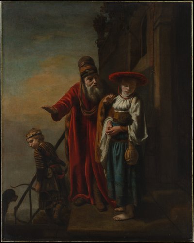 Abraham avfärdar Hagar och Ismael av Nicolaes Maes