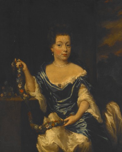 Porträtt av en dam av Nicolaes Maes