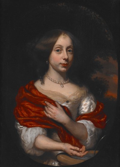 Porträtt av en ung dam av Nicolaes Maes