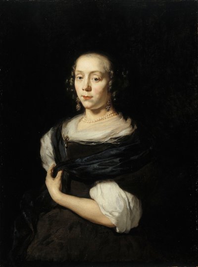 Porträtt av en ung dam av Nicolaes Maes