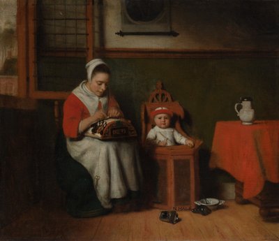 Spetsmakaren, ca. 1656. av Nicolaes Maes