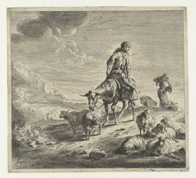 Man på en åsna av Nicolaes Pietersz Berchem