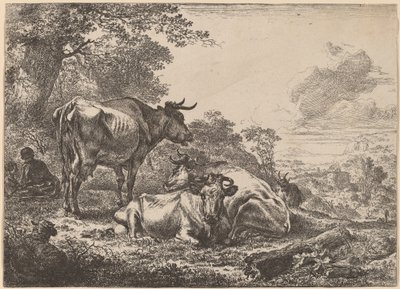 Vilande kor av Nicolaes Pietersz Berchem