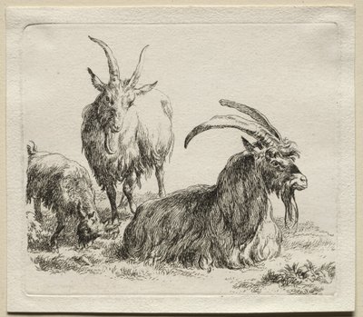 Tre getter. av Nicolaes Pietersz. Berchem