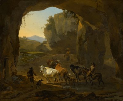 Koherdar i en grotta av Nicolaes Pietersz. Berchem