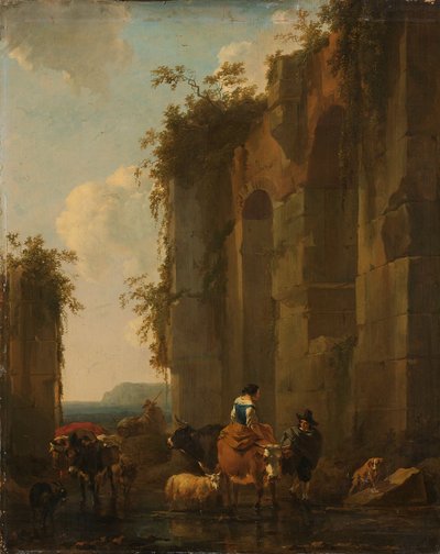 Ruiner i Italien av Nicolaes Pieterszoon Berchem