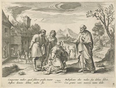 Elisa hjälper en fattig änka History of Elisha (serietitel) av Nicolaes Ryckmans