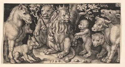 Kronlejon från Fighting Chimeras and Scenes from Aesop