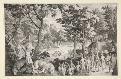 David och Goliat av Nicolaes de Bruyn