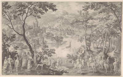 Healing av Naaman av Nicolaes de Bruyn