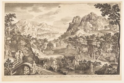 Hosea och den prostituerade Gomer av Nicolaes de Bruyn