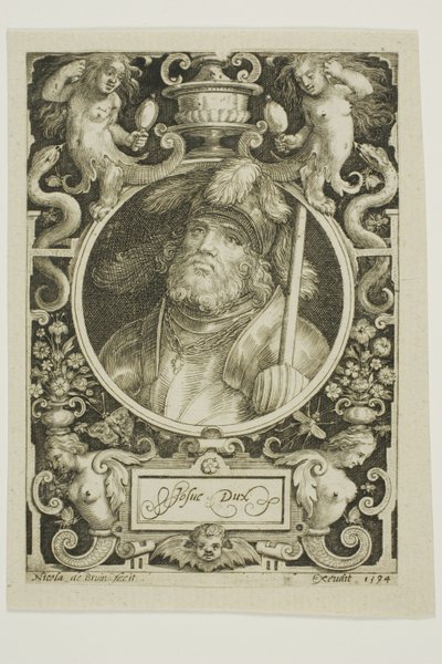 Joshua, plansch fyra från The Nine Worthies av Nicolaes de Bruyn