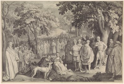 Johannes Döparens predikan av Nicolaes de Bruyn