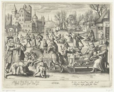 Vinter Hyems (titel på objekt) Four Seasons (serietitel) av Nicolaes de Bruyn