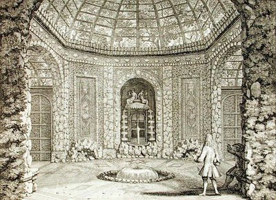 Utsikt över en grotta, sent 1600-tal (gravyr) av Nicolaes the Elder Visscher