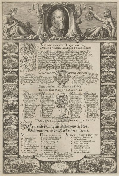 Allegoriskt porträtt till prins Maurits ära, 1612 av Nicolaes van Geelkercken