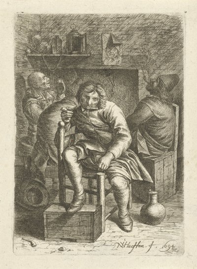 rökande man av Nicolaes van Haeften