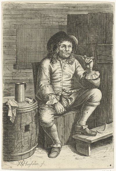 rökande man av Nicolaes van Haeften