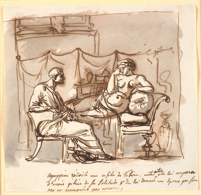 Agrippina ber Tiberius att ge henne en man av Nicolai Abildgaard