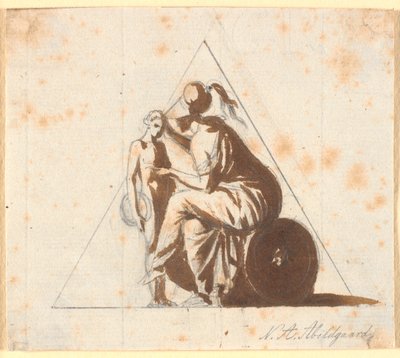 Athena med en ung man av Nicolai Abildgaard