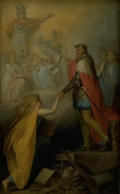 Christian III stöder Danmark av Nicolai Abildgaard