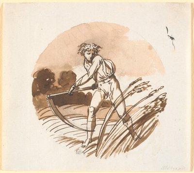 En skördare med en lie, omvänd. av Nicolai Abildgaard