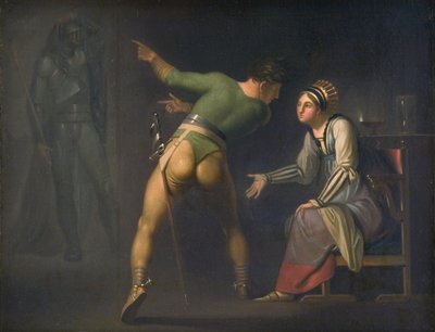 Hamlet och hans mor. Avsnitt från Shakspeares Hamlet av Nicolai Abildgaard