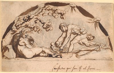 Hyrden Faustulus hitta Romulus och Remus av Nicolai Abildgaard