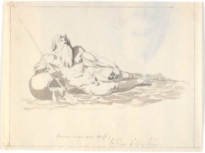 Oceanet, en liggande havsgud av Nicolai Abildgaard