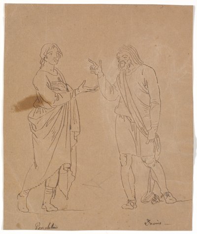 Pamphilus och Davus i samtale av Nicolai Abildgaard