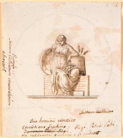Sittande allegorisk kvinnofigur av Nicolai Abildgaard