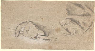 Studie av en hand och ett draperi av Nicolai Abildgaard