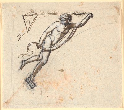Flytande figur med en drake i handen av Nicolai Abildgaard