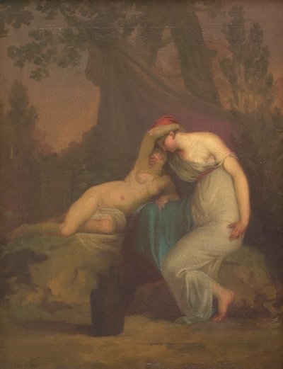 Den grekiska poeten Sappho och flickan från Mytilene av Nicolai Abildgaard