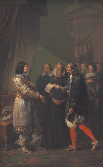 Absolut monarki tilldelades Fredrik III av Danmark 1660, 1783. av Nicolai Abraham Abildgaard