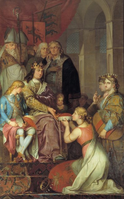 Christian I utropade Holstein till ett hertigdöme 1474, 1780. av Nicolai Abraham Abildgaard