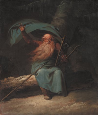Ossian sjunger sin svanesång, 1780-1782. av Nicolai Abraham Abildgaard