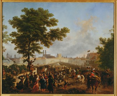 Napoleon I går in i München den 24 november 1805 av Nicolas Antoine Taunay