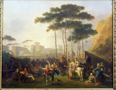 Bydansmålning av Nicolas Taunay (1755-1830) Reims från 1800-talet, Musee des Beaux Arts av Nicolas Antoine Taunay