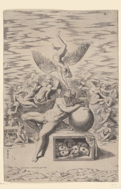 Drömmen av Nicolas Beatrizet (attributed to)