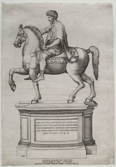 Ryttarstaty av Marcus Aurelius av Nicolas Beatrizet