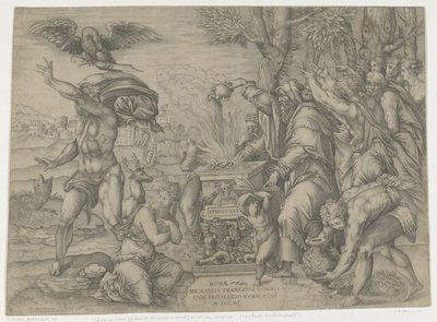 Erbjudande van Iphigenia av Nicolas Beatrizet
