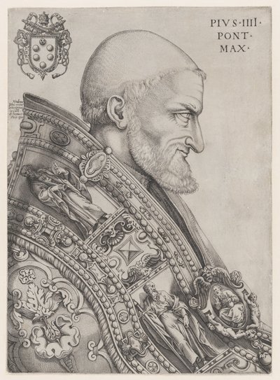 Porträtt av påven Pius IV, mitten av 1500-talet., mitten av 1500-talet. av Nicolas Beatrizet