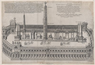 Mirror of Roman Magnificens: Circus Maximus, 1553., 1553. av Nicolas Beatrizet