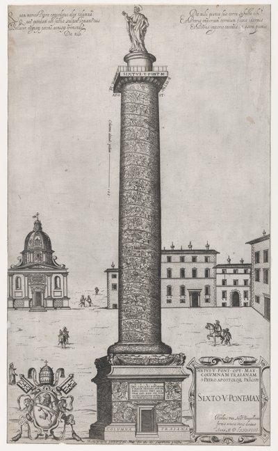 Mirror of Roman Magnificence: Column of Trajanus, 1589., 1589. av Nicolas Beatrizet.